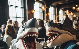 What are some strategies to encourage networking at shark-themed events?